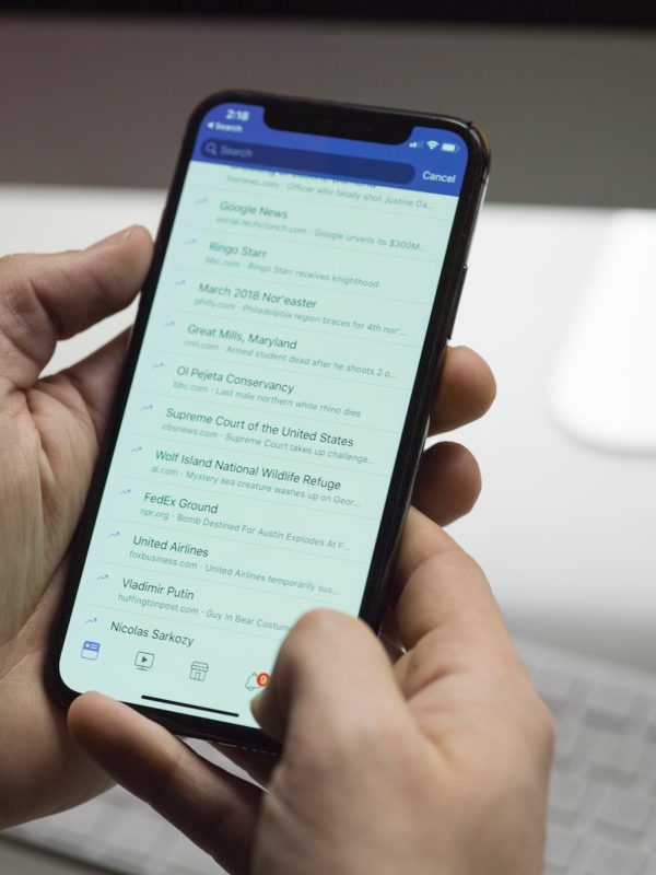person using phone